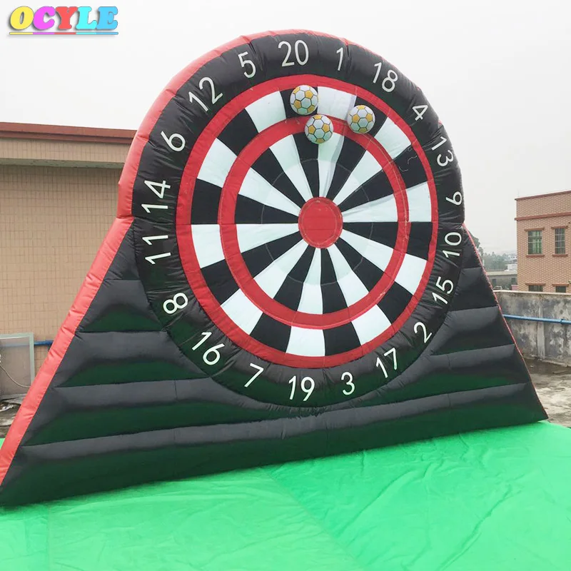 Free air shipping to door 4/5m big inflatable foot dart board/inflatable football soccer board game/giant darts game | Игрушки и хобби