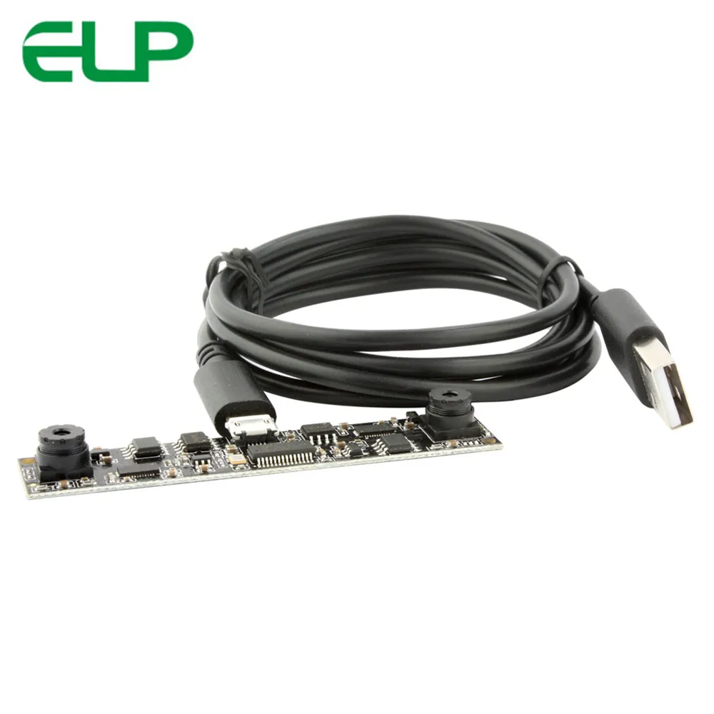 ELP Free driver 720P OV9712 UVC 60 градусов с двумя объективами Omnivsion стерео бинокулярная камера