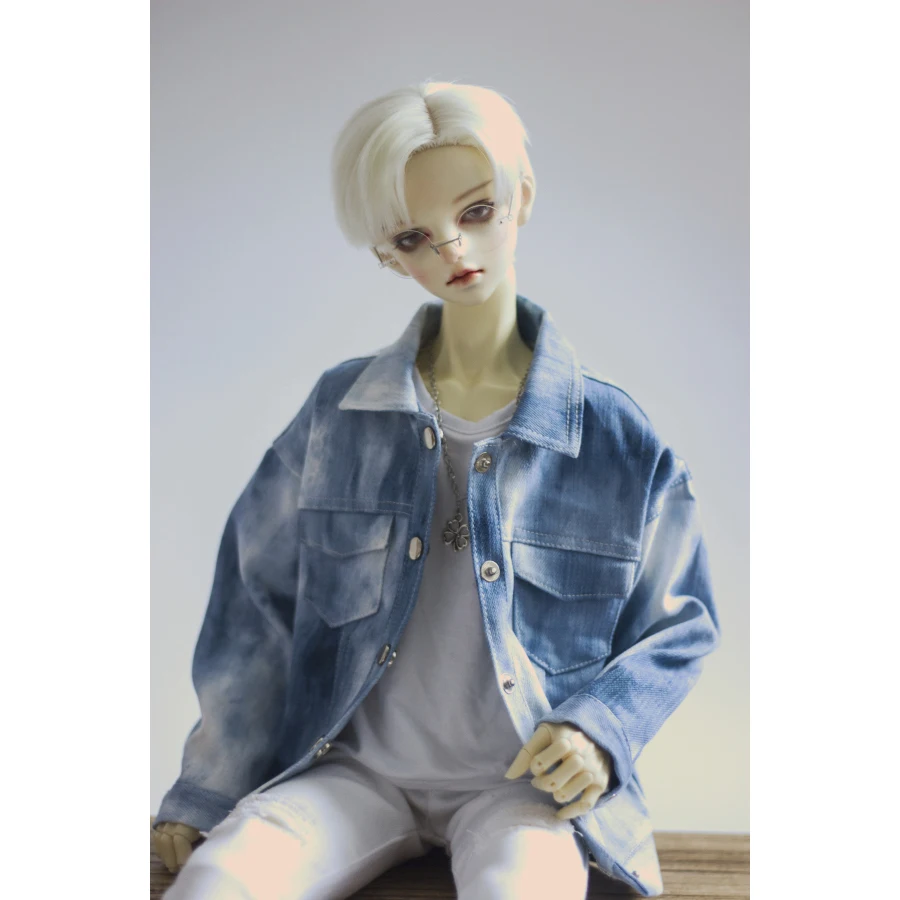 

Blue Jacket Jeans Coat Sports Outfits Top Clothing For 1/3 24" 60cm Tall Male BJD SD SD17 Uncle DK DZ AOD DD Doll