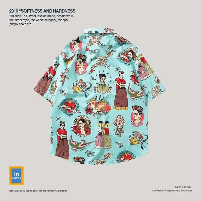 Рубашка с цветочным принтом в гонконгском ретро-стиле оригинальная рубашка