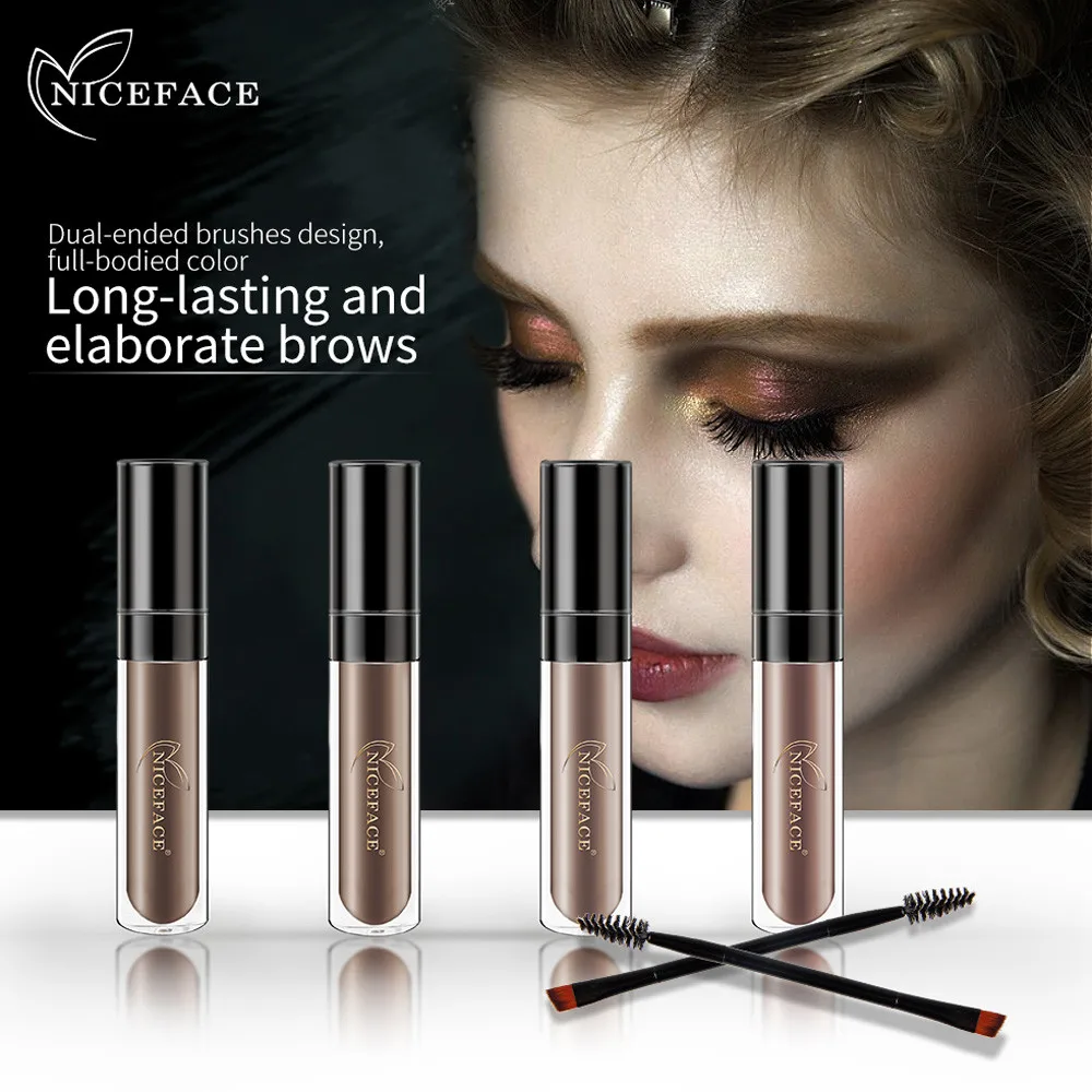 4 colors Microblading New Eyebrow Enhancers Waterproof Long Lasting Gel Cream Makeup Tool Fork Tip Cosmetics new | Красота и здоровье