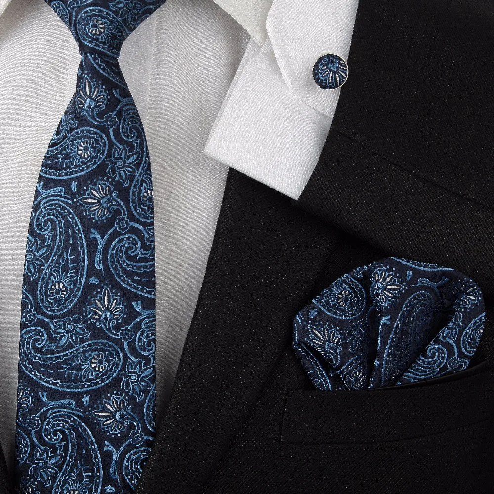 Новинка 2019 мужские галстуки галстук набор запонок носовой платок|tie set|neck tie settie set