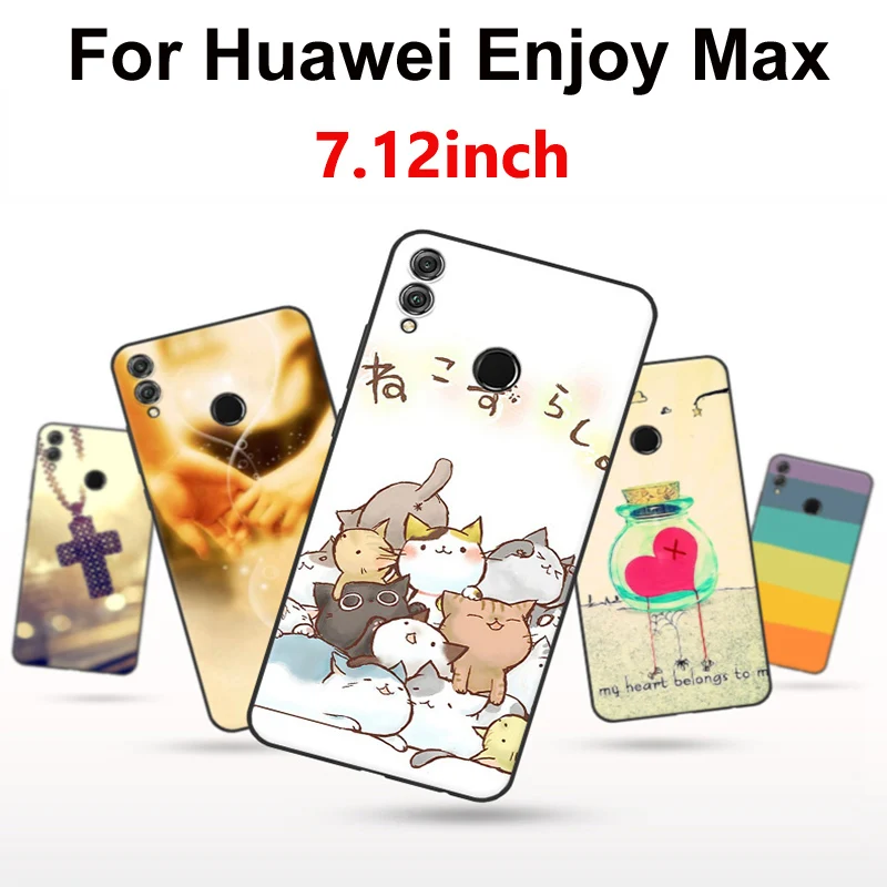 7 12 &quotчехлы для Huawei Enjoy Max ARS AL00 милый мультяшный мягкий чехол телефона защитный