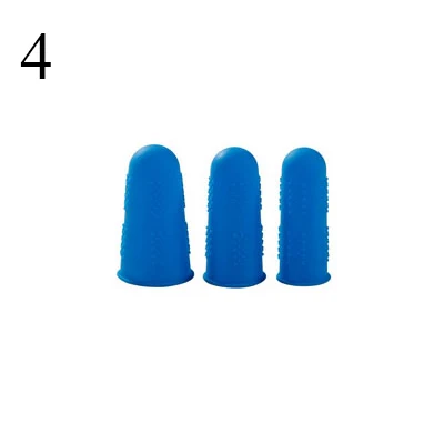 Blue 3 шт./пакет зажим для пальца с силиконовой протектор для защиты пальцев от ожогов и резки анти-скольжения пальцев рукава Чехлы для домашней кухни - Цвет: Blue