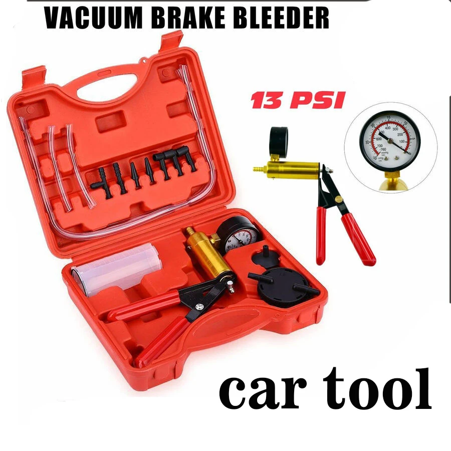 

2 In 1 Hand Held Car Vacuum Pump Tester Set Brake Bleeder Bleeding Tool Car Diagnostic-tool With Vacuum Gauge Car Tool