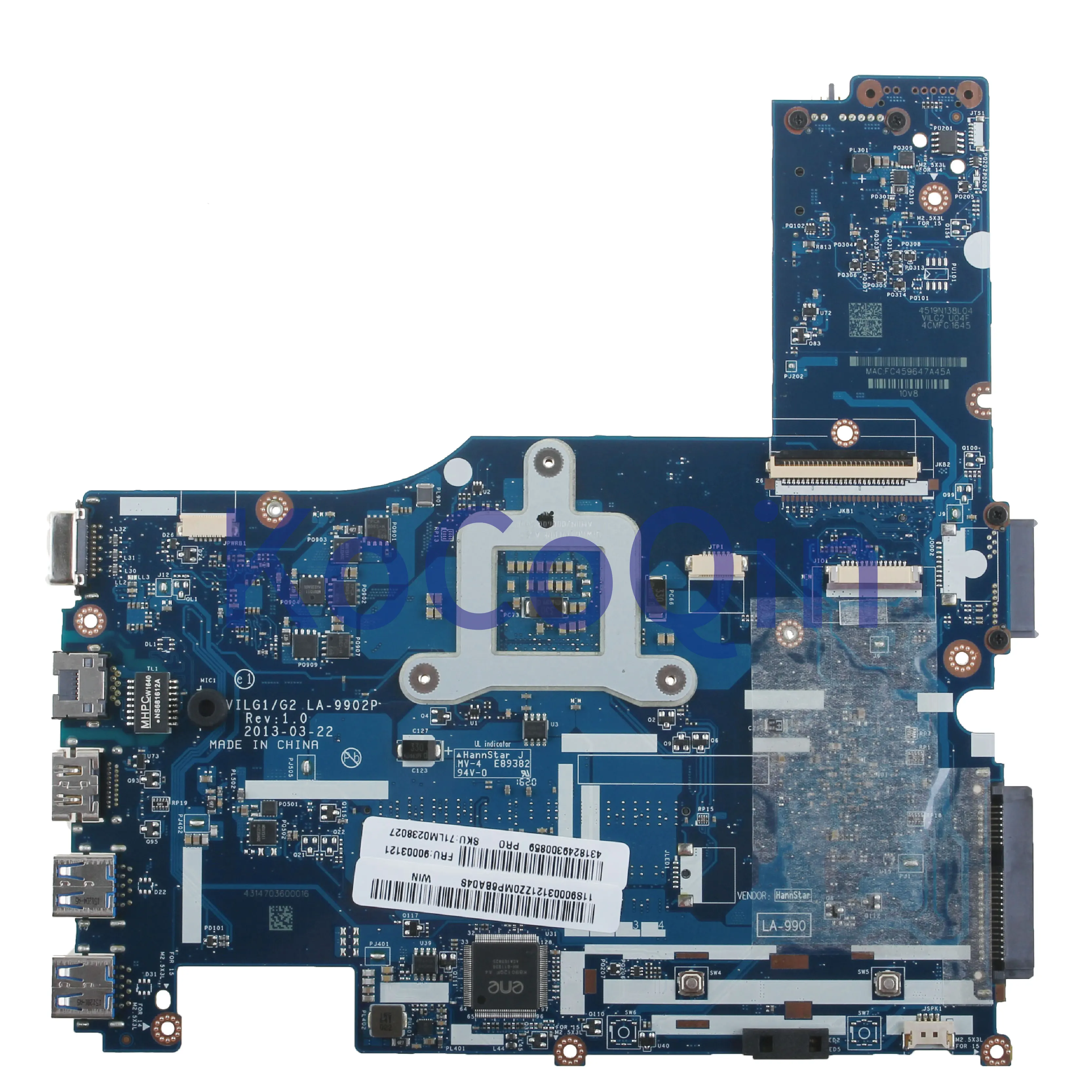KoCoQin материнская плата для ноутбука LENOVO Ideapad G400S 14,1 дюймов HM76 материнская плата VILGL1/G2 LA-9902P SLJ8E