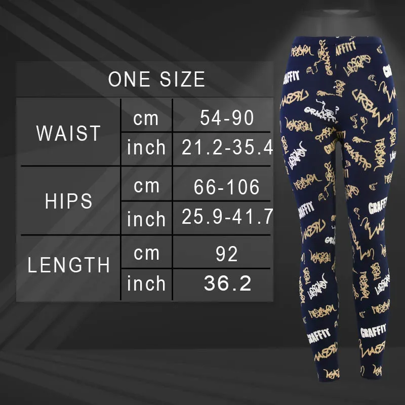 Женские леггинсы с буквенным принтом SkinnyPants эластичные в этническом стиле