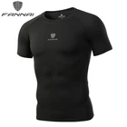 Мужская футболка для фитнеса FANNAI, Спортивная компрессионная футболка для тренировок по баскетболу и сухого прилегания, AM318