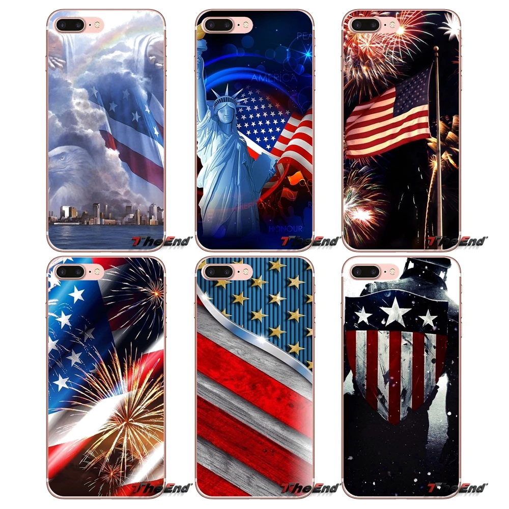 США Америка Флаг Для HTC U11 One M7 M8 M9 A9 M10 E9 Desire 630 530 626 628 816 820 Motorola G G2 G3 Мягкий