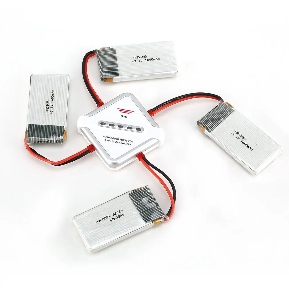 4 шт. 3 7 в 1600 мАч 1 S Lipo батарея JST штекер перезаряжаемый зарядное устройство для RC