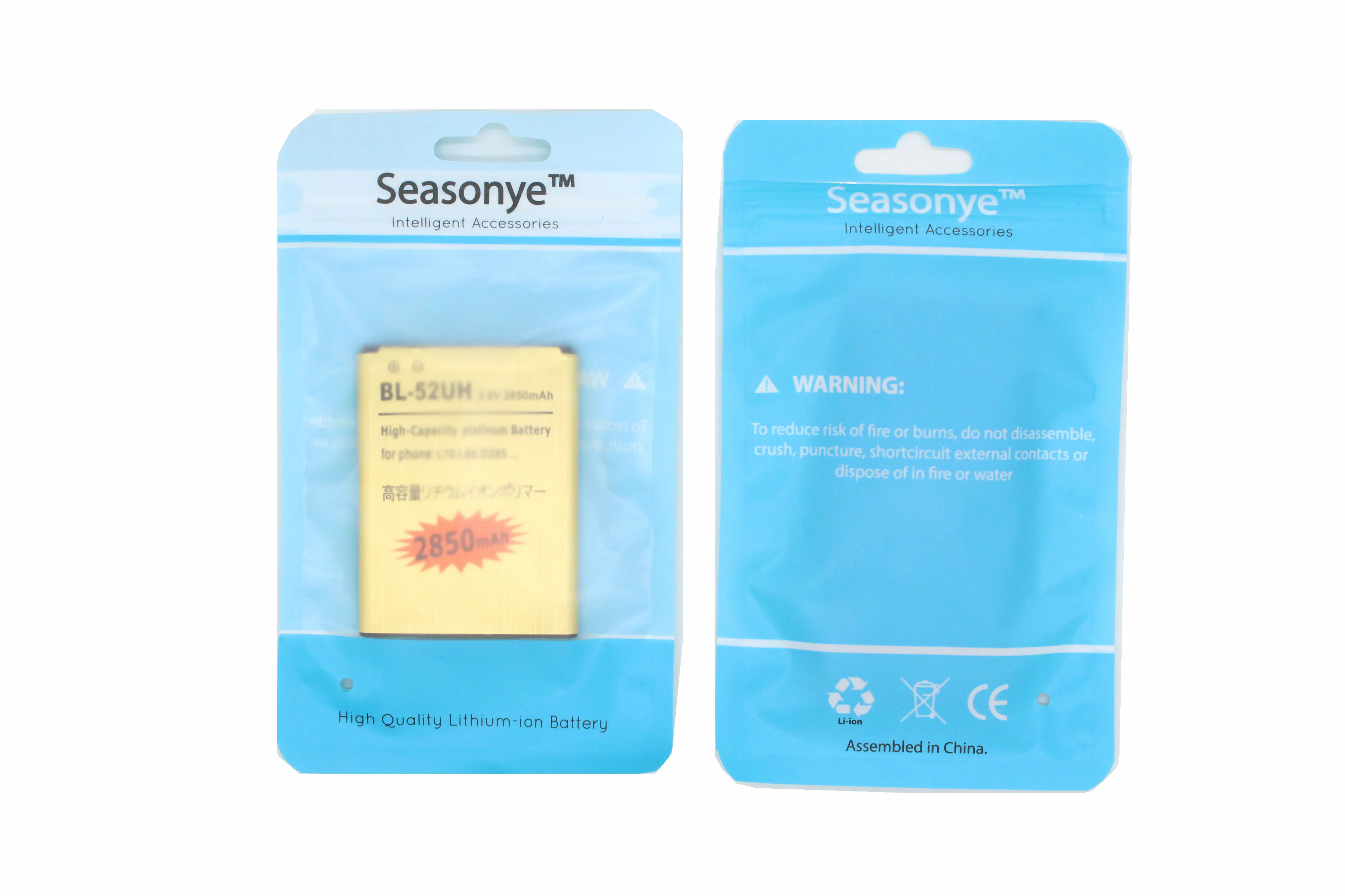 Seasonye 2 шт./лот 2850 мАч BL-52UH Золотая сменная батарея для LG L70 L65 D285 D320 D325 D329 VS876 D280 D320N Lucid