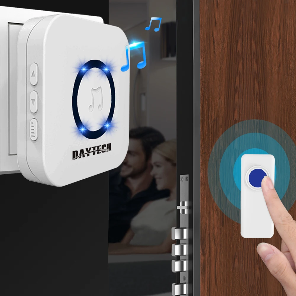 DAYTECH Беспроводной дверной звонок умный дом Добро пожаловать 52 рингтоны