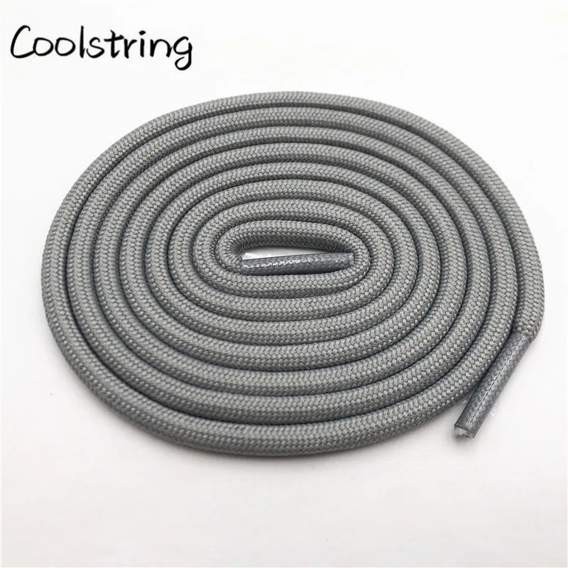 Coolstring, Новинка 0,5 см, круглые спортивные шнурки, толстый полиэстер, для пеших прогулок, для ботинок, для детей, мужские баскетбольные шнурки - Цвет: 2702	Mid Grey