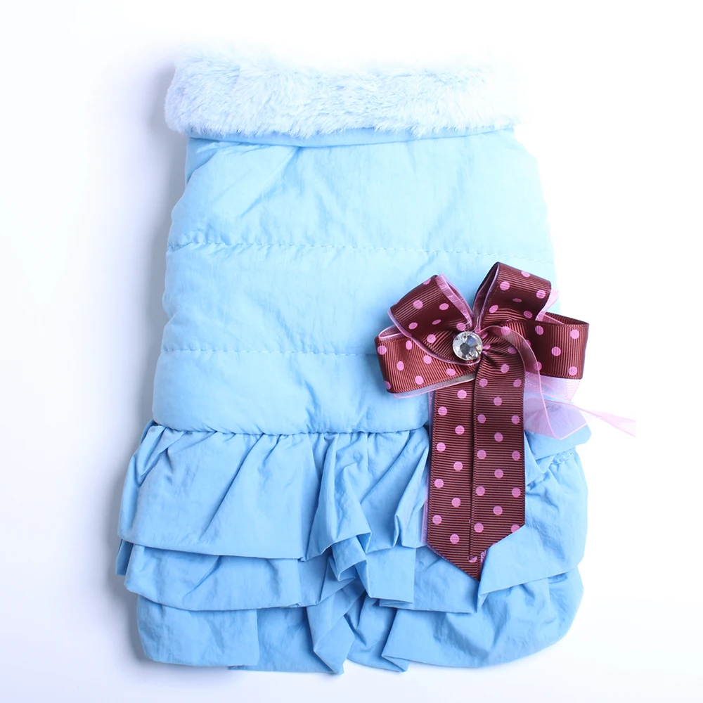 Новое поступление утолщенное теплое платье для собаки дизайнерское пальто с