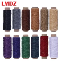 lmdz 12colorset 50m 150d leather sewing waxed thread flat waxed sewing thread wax line stitching thread for leather craft diy