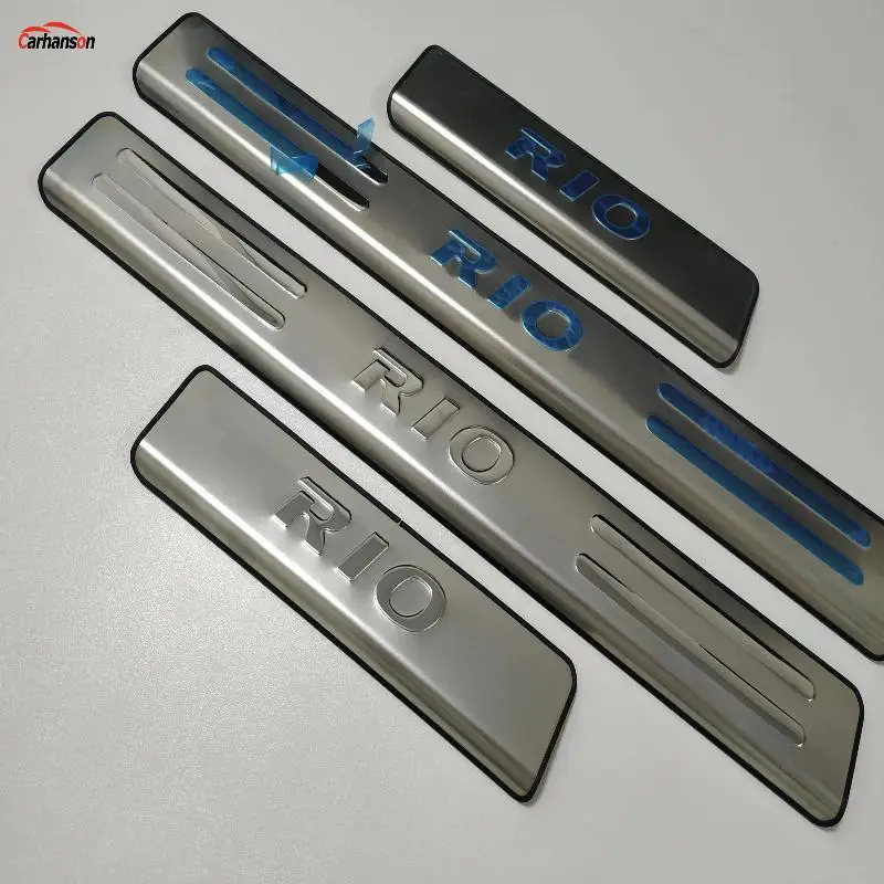 Автомобильные аксессуары для Kia Rio Накладка на порог из нержавеющей стали