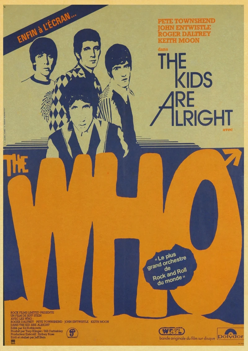 The who rock band музыкальные плакаты домашнее украшение Стены крафт-бумага плакат настенная живопись плакат