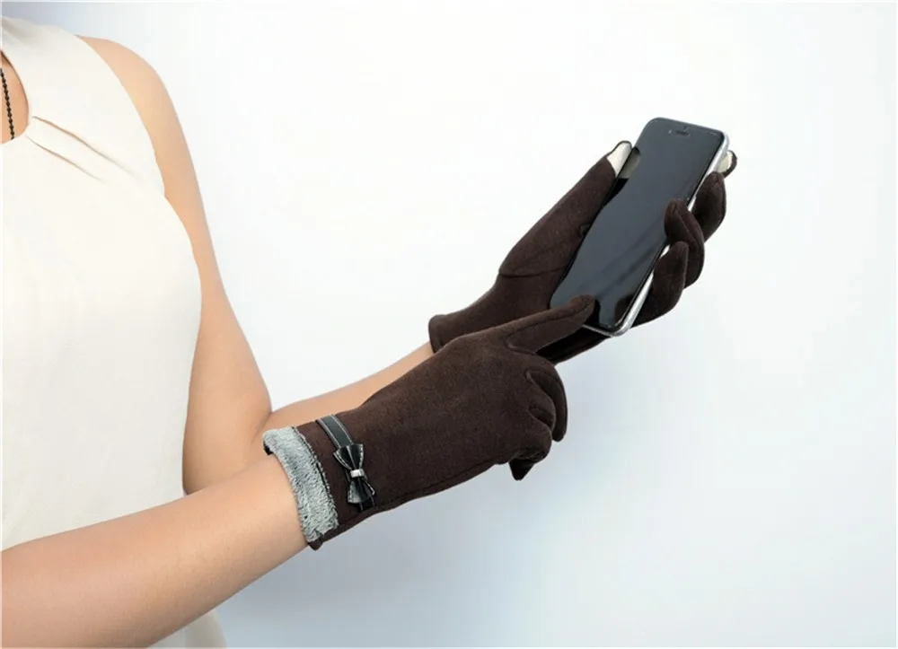 Moda Guantes перчатки для сенсорного экрана перчатки варежки для женщин теплые зимние перчатки велосипедные перчатки гигантские