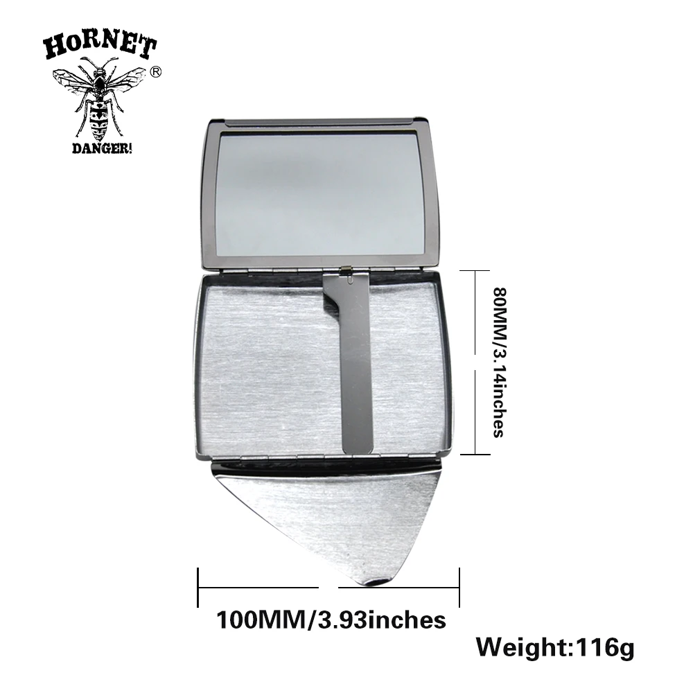 HORNET DANGER новинка металлическая коробка для табака органайзер сигарет чехол 100*80 мм