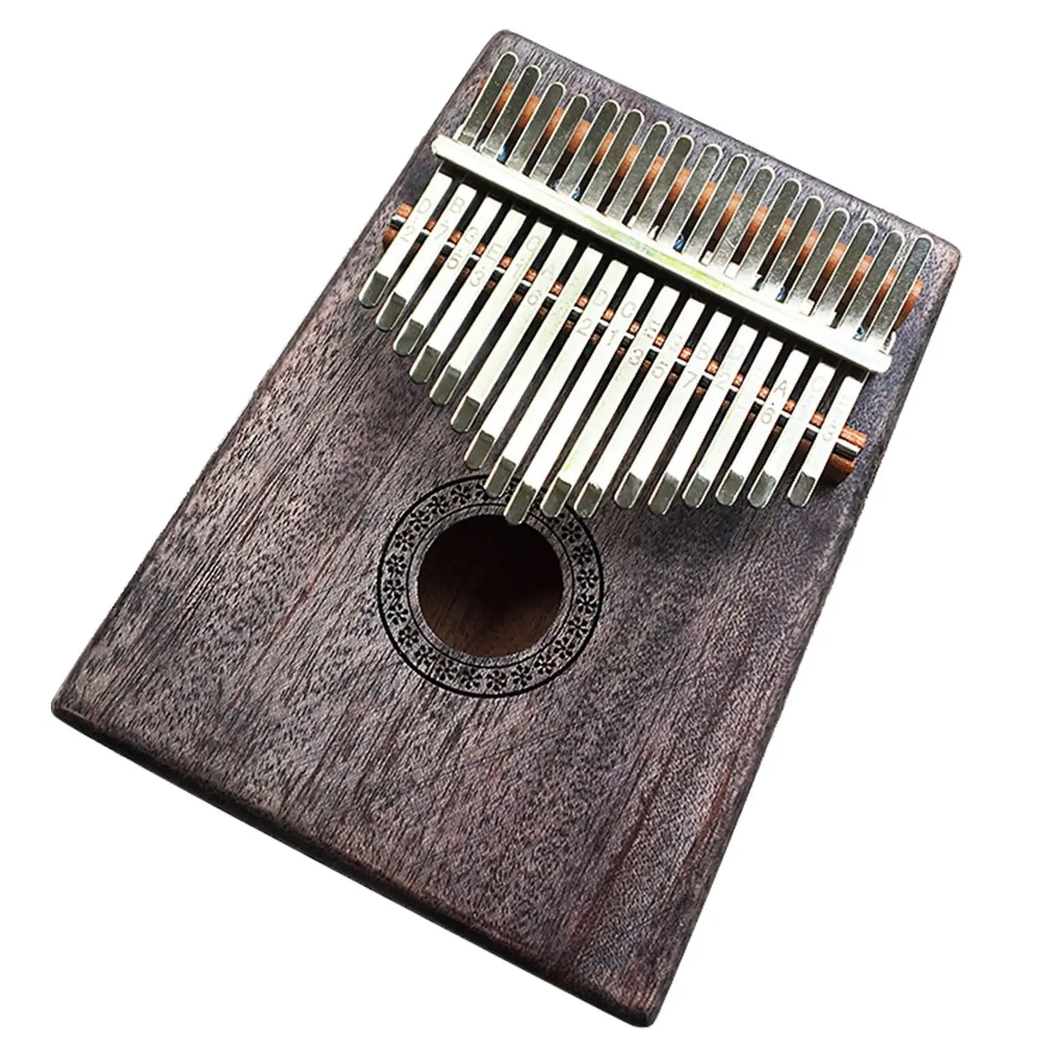 Black 17 клавиш Kalimba красное дерево большого пальца пианино Mbira натуральный мини-клавиатура инструмент - Цвет: Black