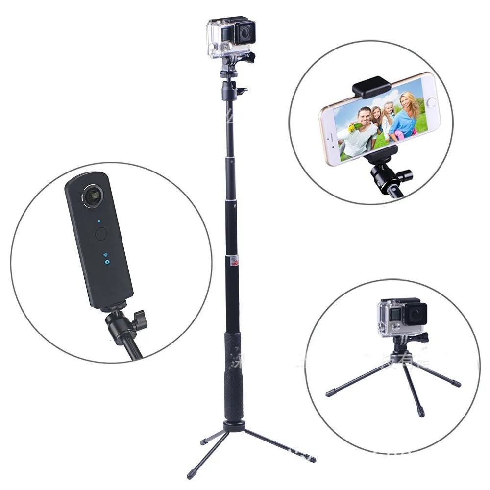 Монопод для Insta 360 One Handheld Telescopic Selfie Sticks гладкой камеры GoPro HERO7 8 4session Insta360 xiaomi yi 4k