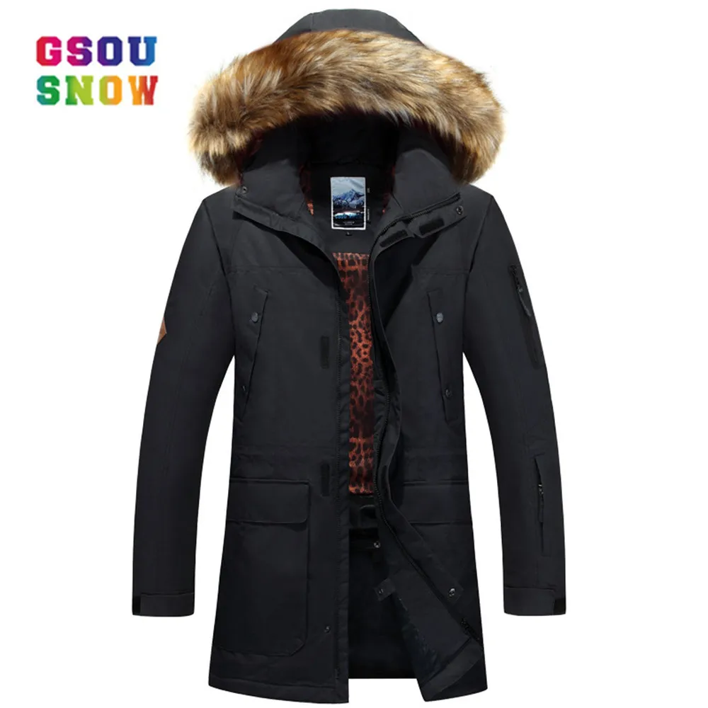GSOU зимняя новая спортивная одежда зимние лыжные куртки мужские теплые уличные