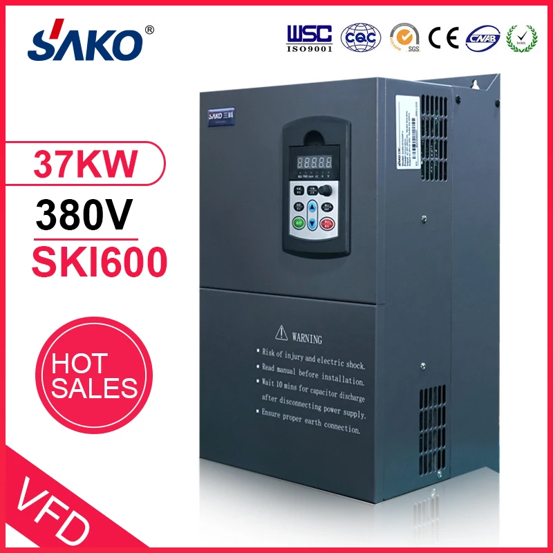 

Векторный Преобразователь частоты Sako VFD SKI600, 380 В, 37 кВт, трехфазный, высокая производительность