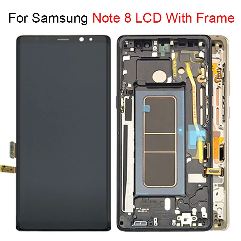 ЖК дисплей 6 3 дюйма с рамкой для Samsung Note 8 сенсорный экран дигитайзером в сборе Galaxy