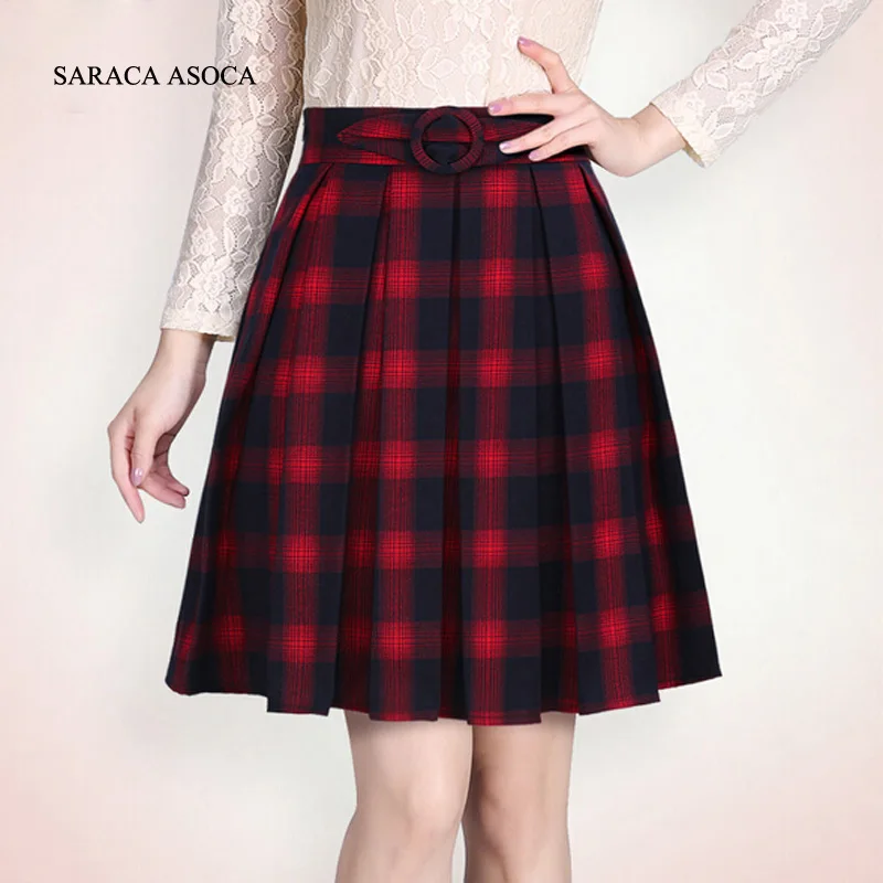 Новая весенне осенняя Женская винтажная Студенческая клетчатая юбка модная