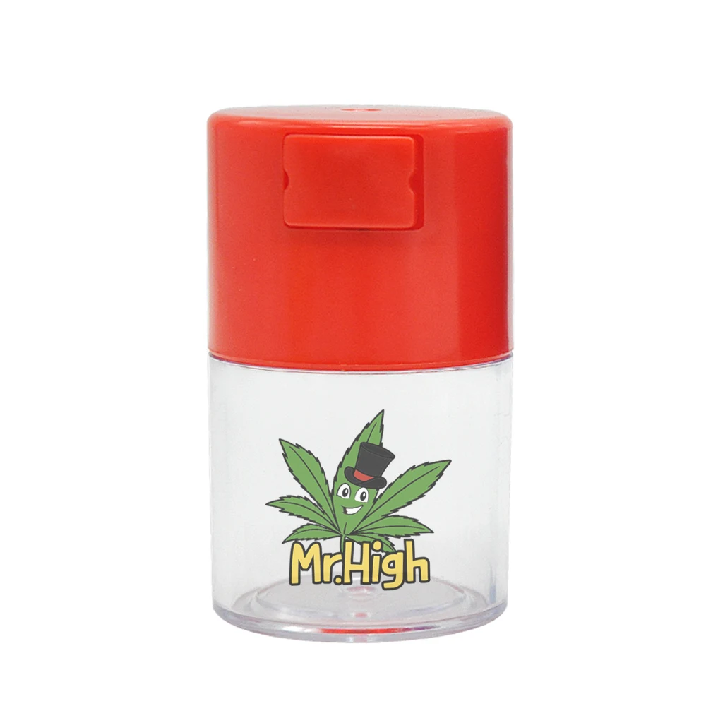 M-MrHigh-Red 3 размера вакуумная герметичная банка вакуумные крышки для банок еда акриловый пластик зерна травы специй контейнер для хранения канистра кухня емкость для бутылок - Color: M-MrHigh-Red