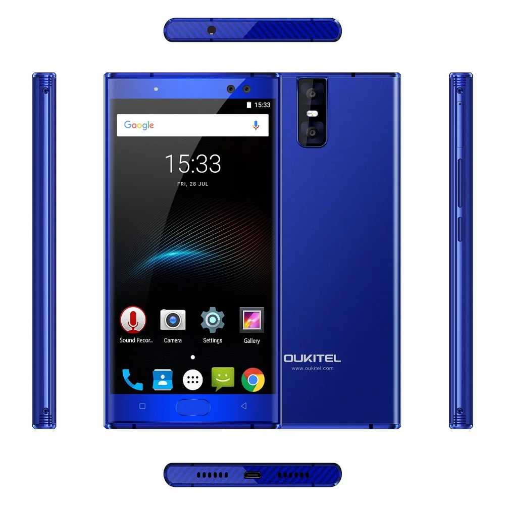 Oukitel K3 16MP + 2MP 4 камеры мобильного телефона MT6750T Octa Core GB 64 сотовые телефоны 5 дюйма 6000