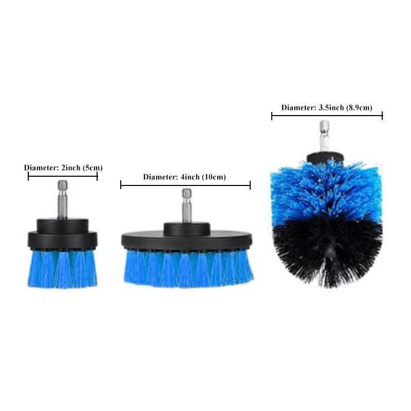 2 3.5 4 5 inch solid hollow Drill Power Scrub Clean Brush For Leather Plastic Wooden Furniture Cleaning Power Scrub, Blue