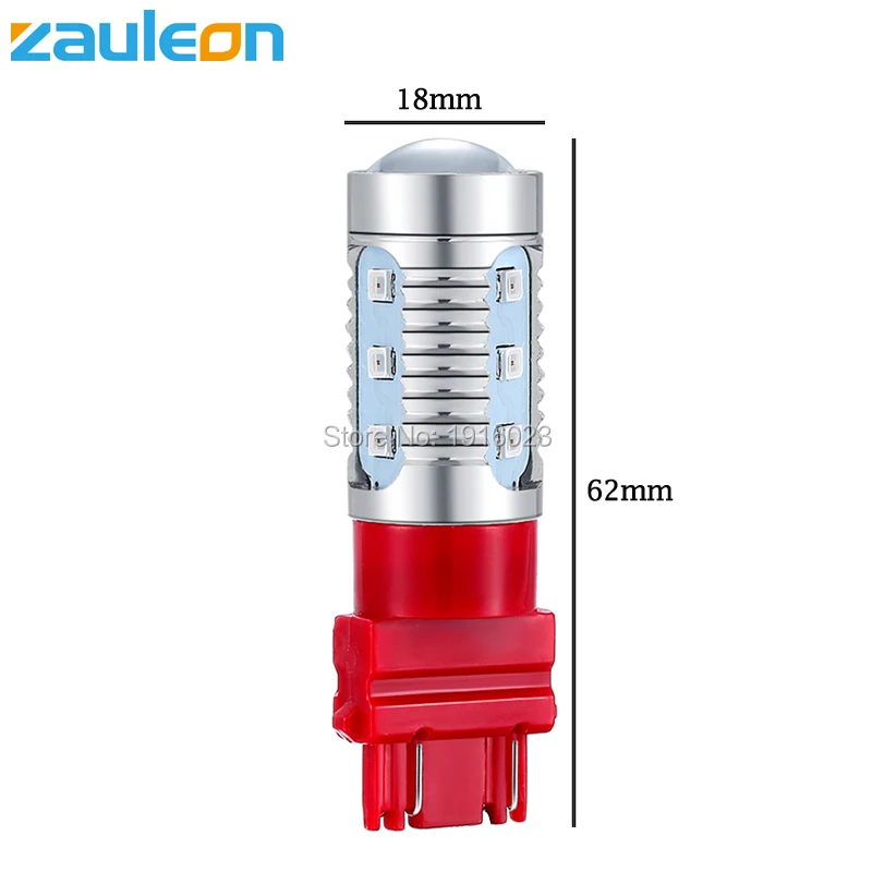 Zauleon 2 шт. 3157 красный светодиодный стробоскопический задний стоп светильник