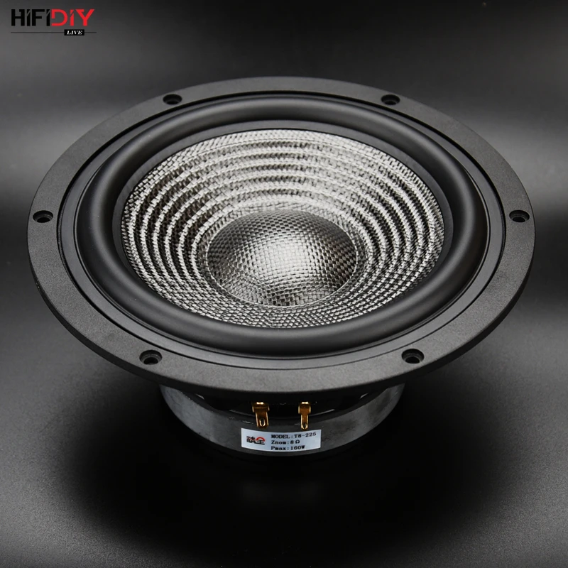 HIFIDIY LIVE AUDIO 8 дюймов 8," Midbass НЧ динамик 8OHM 160 Вт литой Алюминиевый Fram углеродное волокно громкоговоритель T8-225A