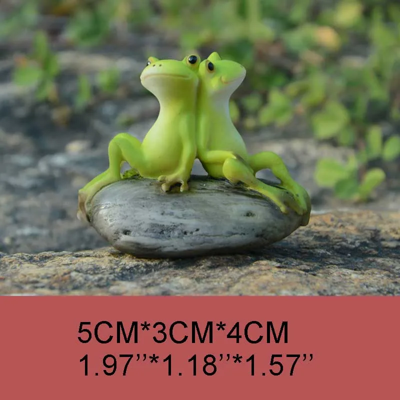D Смола креативная 3D лягушка, спальня, гостиная, подоконник, Кабинет Украшение Фигурка модель, украшение сада, уличная статуя - Цвет: D