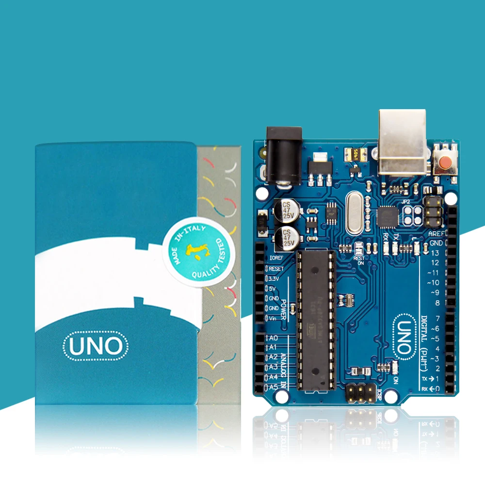 RobotLinking UNO R3 для Arduino MEGA328P чип ATMEGA16U2 с USB кабелем+ UNO R3 Розничная коробка - Цвет: Оранжевый