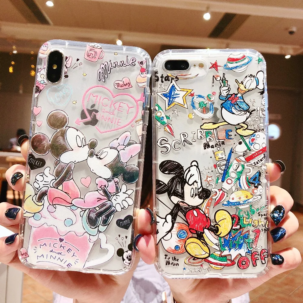 Чехол с изображением мультяшной мыши для iphone 6 7 8 Plus X XR XS MAX задняя крышка 6plus 7plus plus