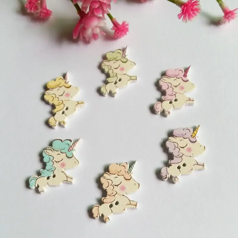 

120pcs/lot New Design Printing Cartoon style Patterns painted Wood Buttons sewing buttons accessories scrapbooking