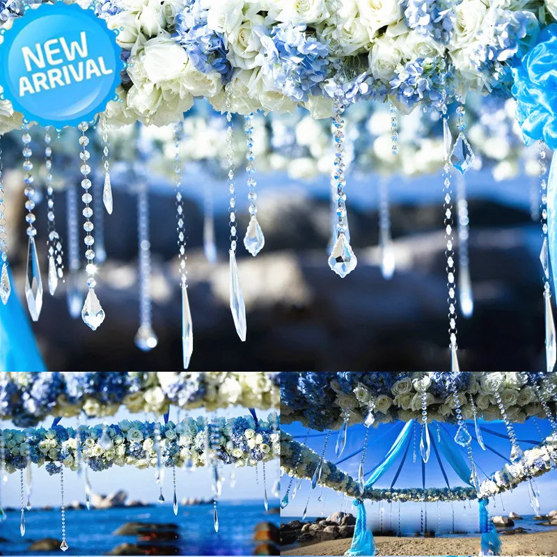 Свадьба реквизит оптом 14 мм прозрачный акриловый восьмиугольная бисером