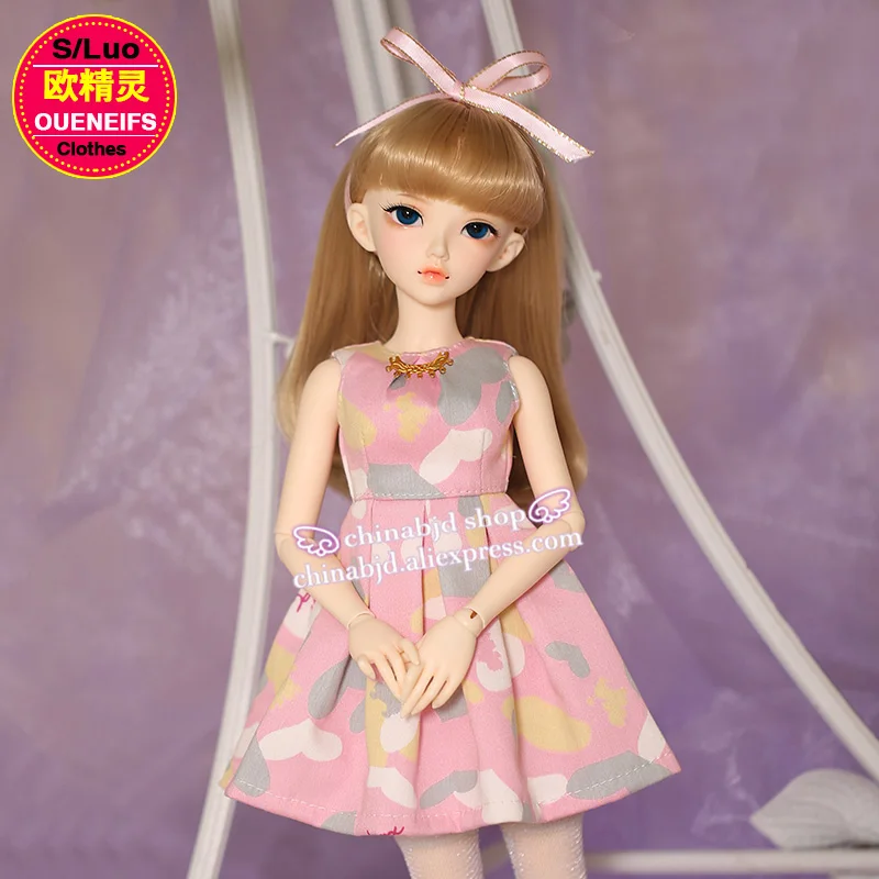 Одежда BJD 1/4 кукла Цветочное платье модное шоу тонкое для миниатюрного тела