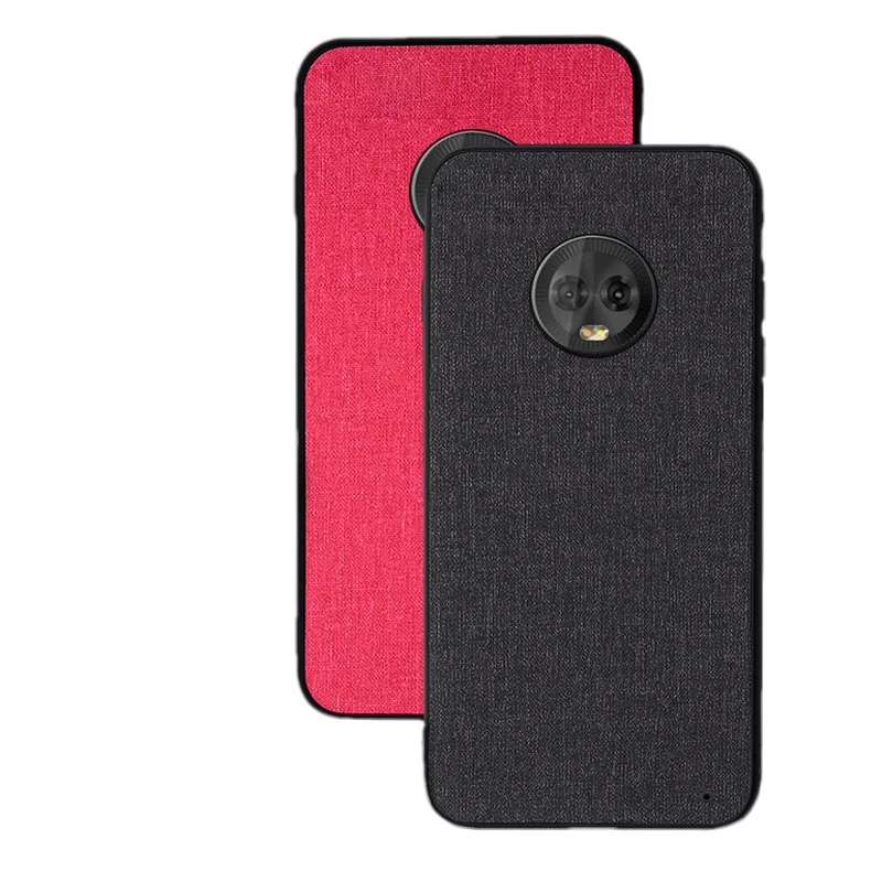 Для Moto One чехол Модный тканевый кожаный защитный для MOTOROLA P30 power G6 Plus Жесткий