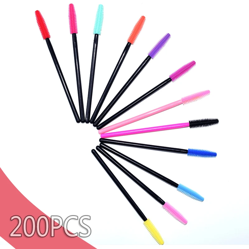 200 шт. Косметические палочки для туши ресниц|Аппликатор теней век| |