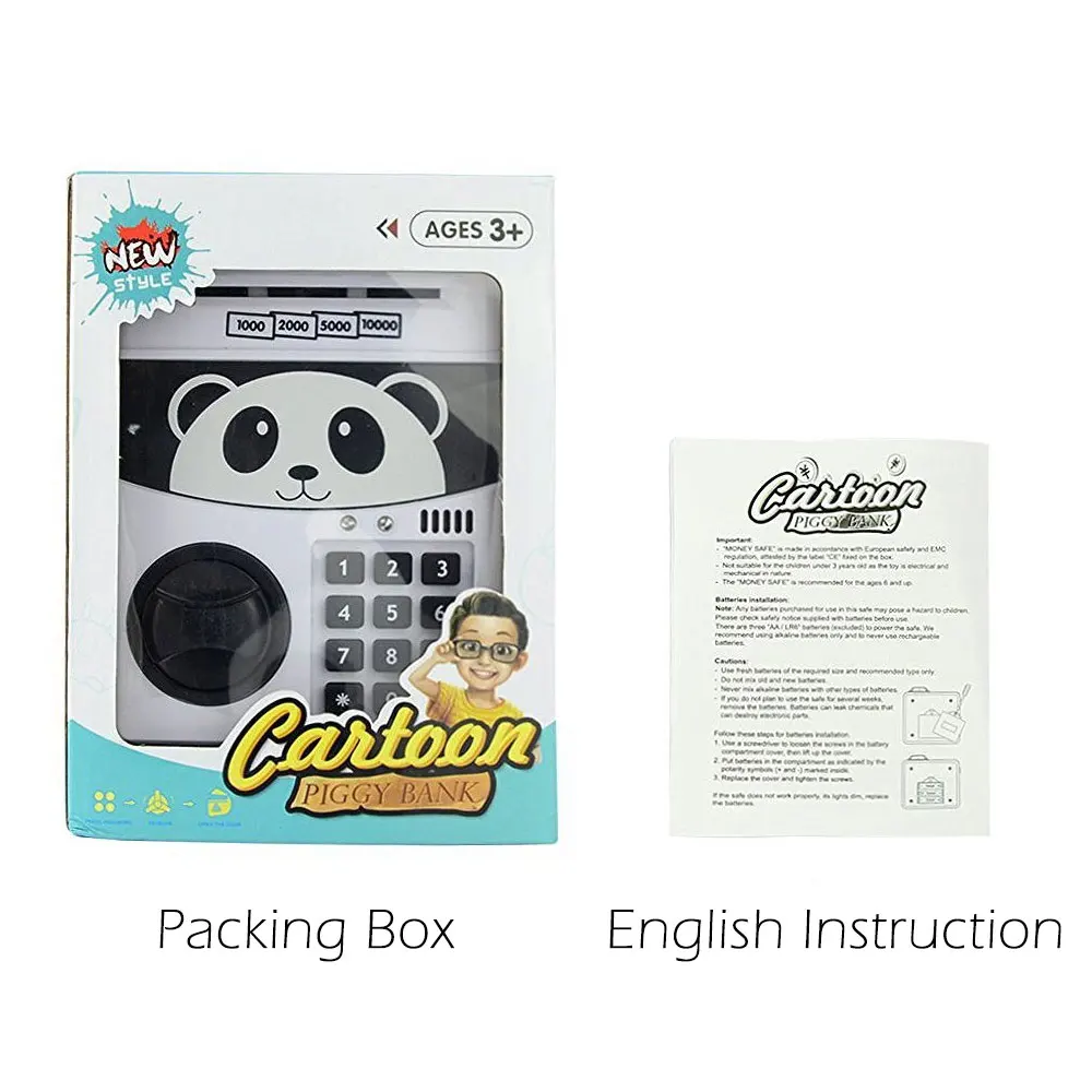 Милая мультяшная электронная копилка с паролем для монет банка хранения денег