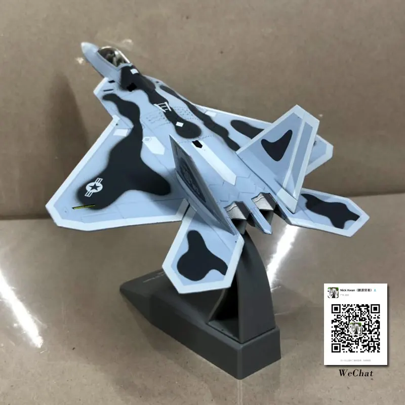 Амер 1/100 весы военная модель игрушки ВВС США F 22 Raptor Истребитель литой