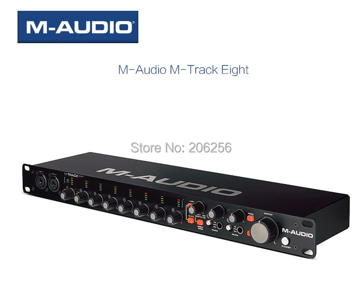 Профессиональная звуковая карта M audio для студии записи Track Eight использует