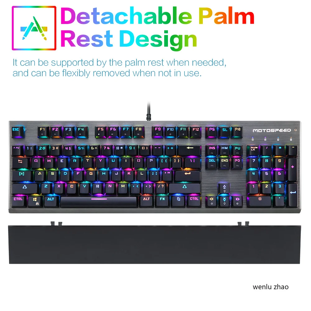 Motospeed CK108 104 ключей реальный RGB светодиодный подсветка анти ореолы игровая