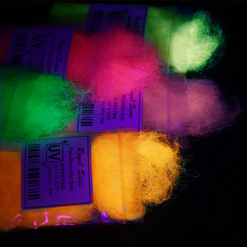 New 5 optional Colors Fly Tying UV ICE DUB ultraviolet sparkle Living Fibers ice dubbing fiber synthetic hair Fly Tying Material