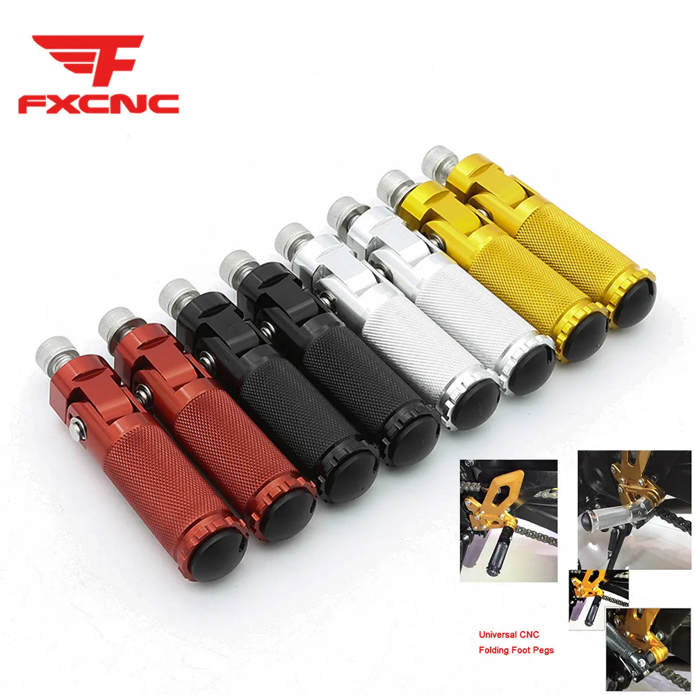 1Pair FXCNC Motorcycle Bike Folding Footrests Footpegs Foot Rests Pegs Rear Pedals For Honda RS125 GP125 1995 - 2013 1996 1997