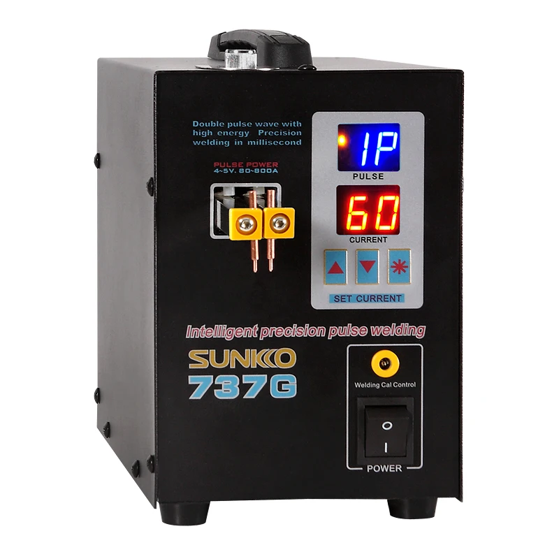 SUNKKO 737G точечной сварки Двойной Импульс интеллектуальные точность сварочный аппарат для 18650 литиевая Батарея сварки 1.5KW месте сварщиков