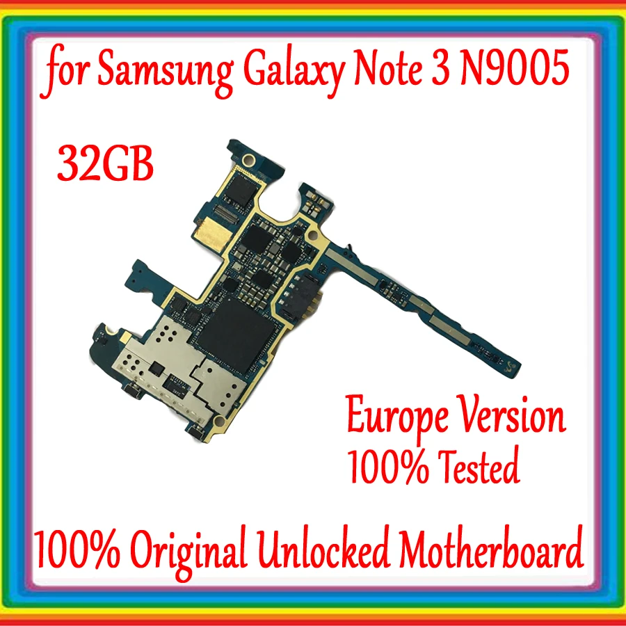 Оригинальная разблокированная материнская плата для Samsung Galaxy Note 3 N9005 32 ГБ версия